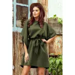287-13 SOFIA Sukienka motyl - KHAKI-1