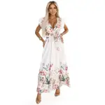 609-1 Satynowa sukienka maxi z dekoltem i kwiatowym ombre – elegancja w stylu boho-7