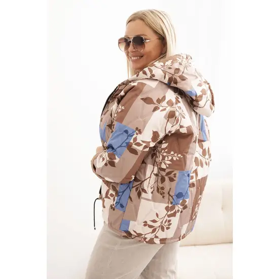 Kurtka damska Plus Size z kapturem i wydłużonym tyłem fango-2